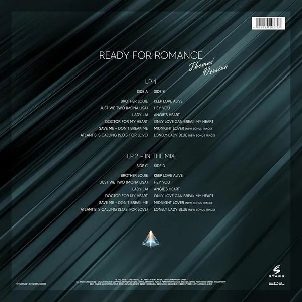 Виниловая пластинка Thomas Anders - &hellip;Sings Modern Talking - Ready For Romance - Thomas' Version (2LP) ЦБ011138622 фото
